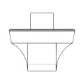 Button - 3876529003 Knob inox [Electrolux Aeg]